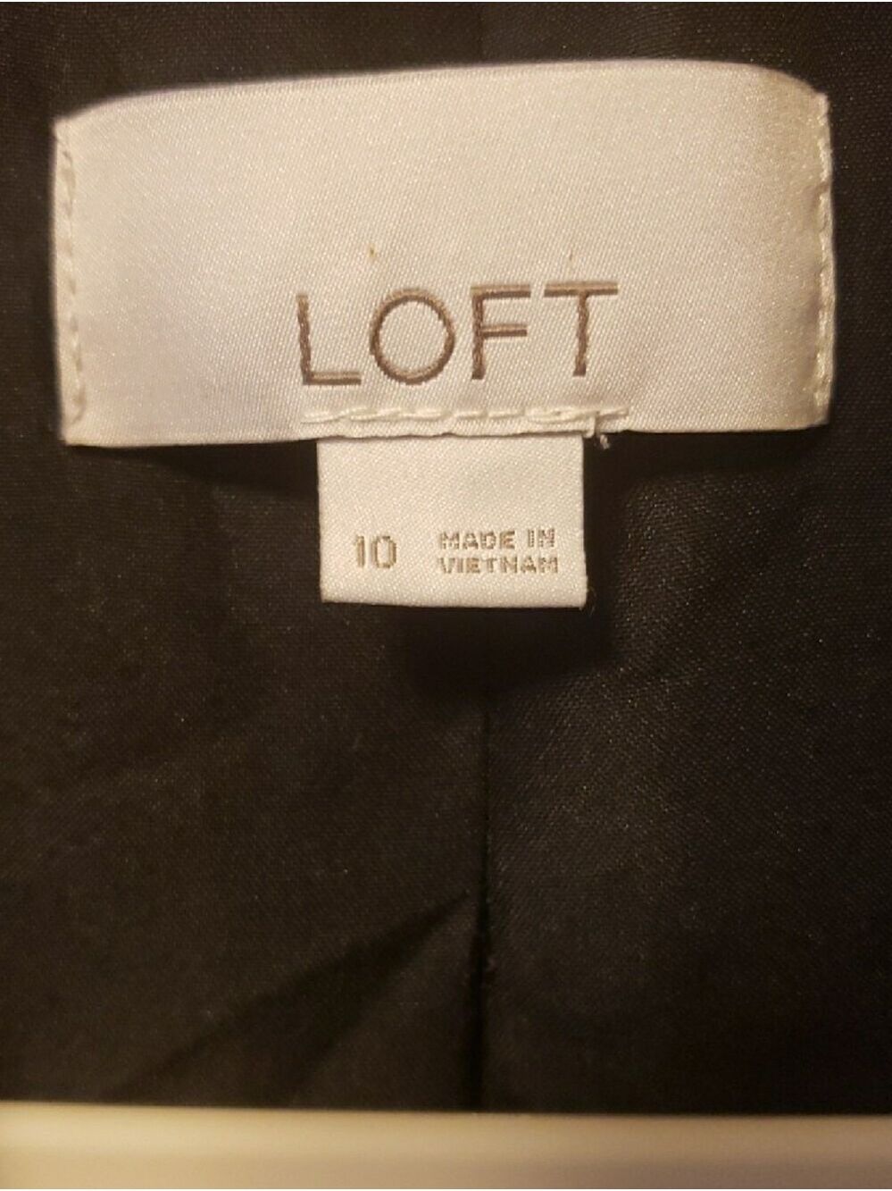 LOFT Plaid Single-Button Wool Blend Blazer in Black, Cream & Tan - Picture 3 of 8
